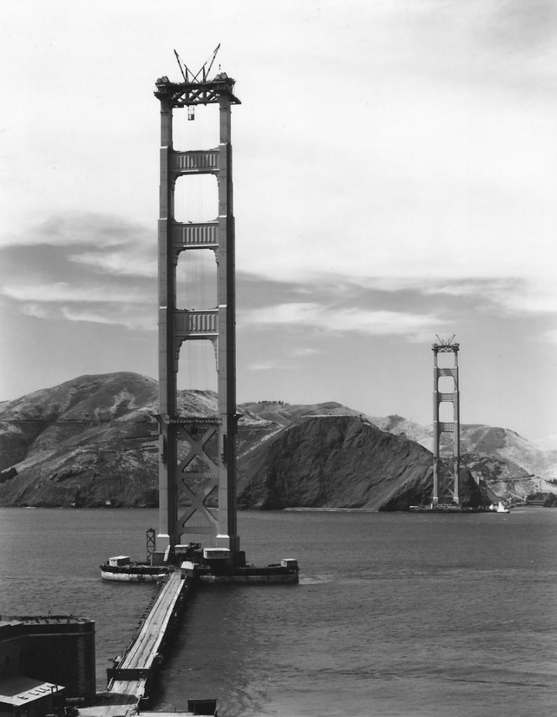 Строительство моста Золотые Ворота, 1935 год