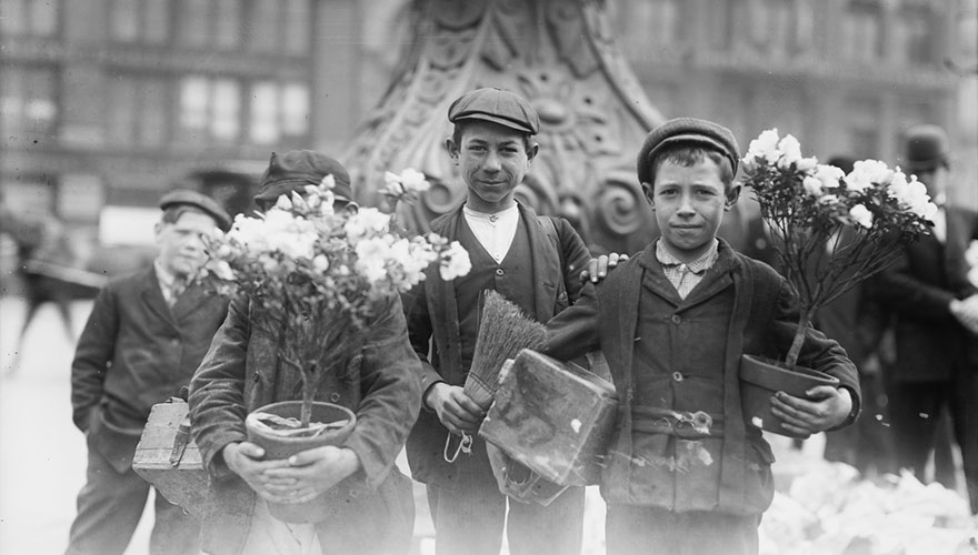 Дети перед Пасхой, Нью-Йорк, апрель 1908 года